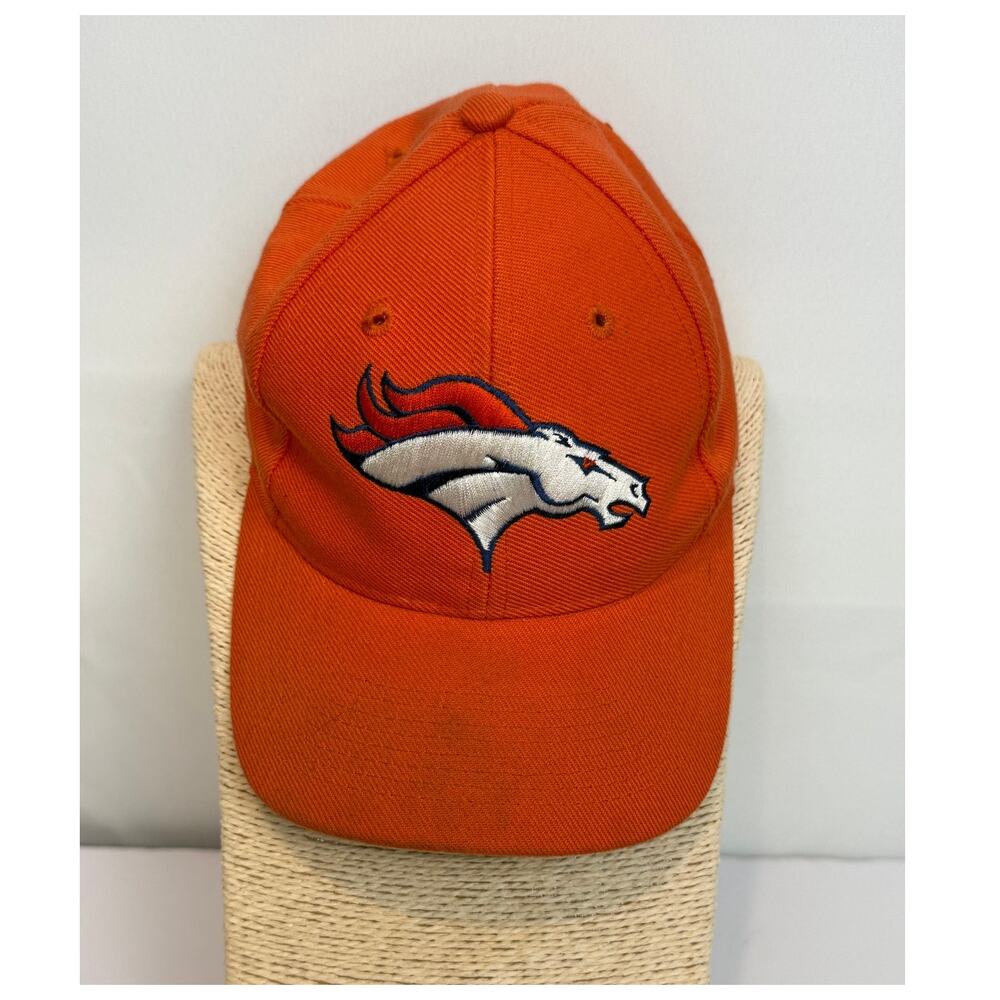 Vintage 90s Denver Broncos Snapback Hat Twins Enterprise NFL Orange